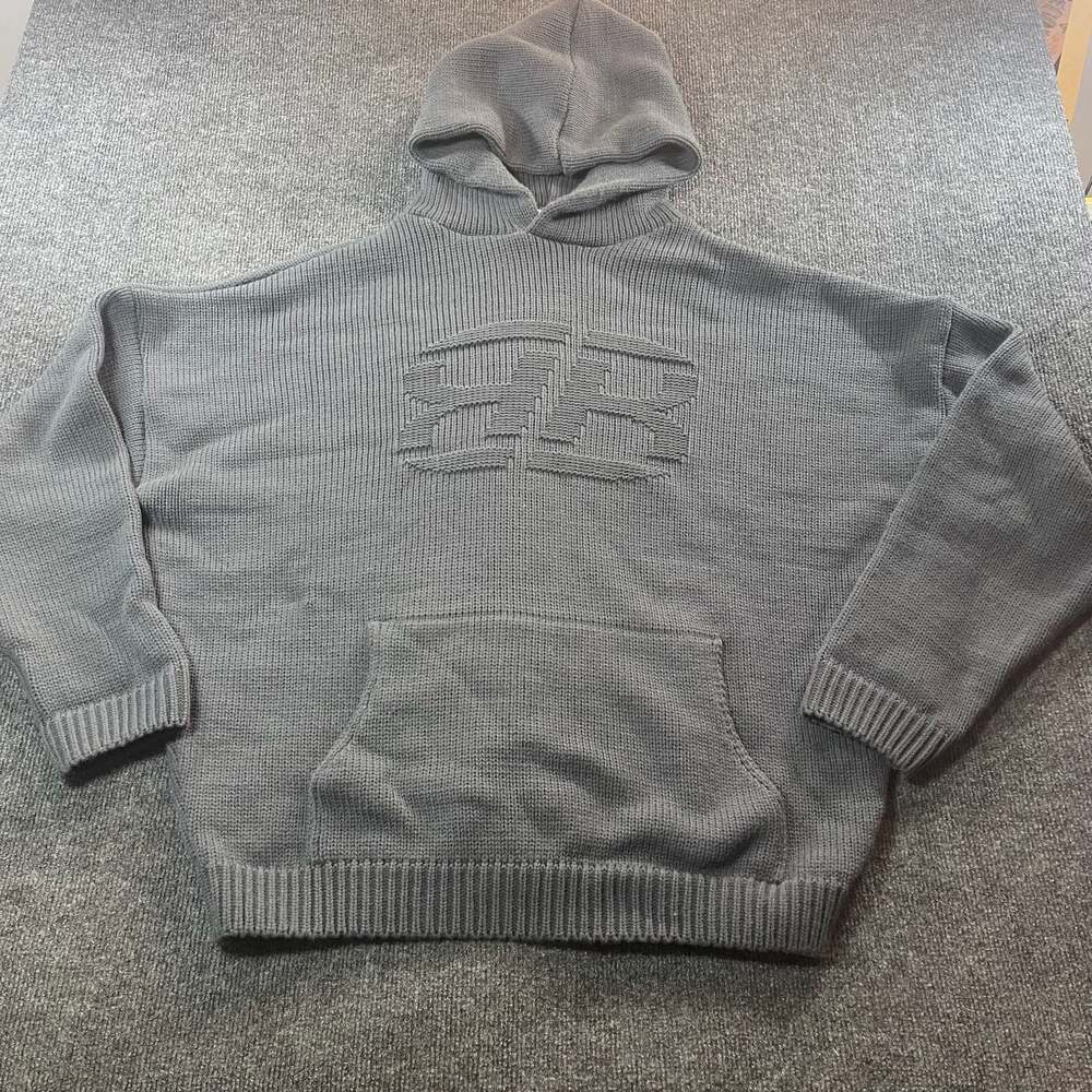 Sisters and Seekers Grey Knit Hoodie Sweatshirt Size XL